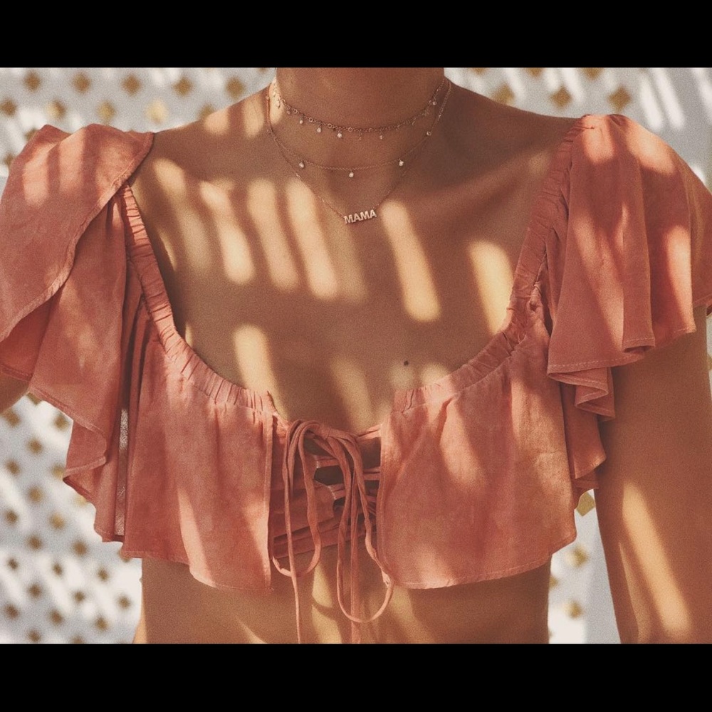 Blue Life | Melanie Lace Up Crop Top